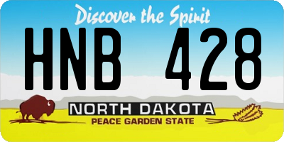 ND license plate HNB428