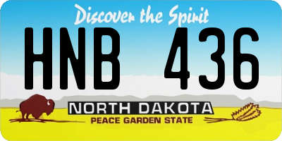 ND license plate HNB436