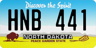 ND license plate HNB441