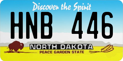 ND license plate HNB446