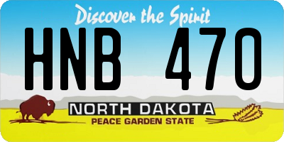 ND license plate HNB470