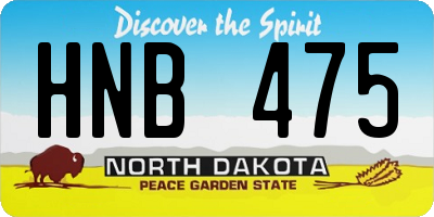 ND license plate HNB475