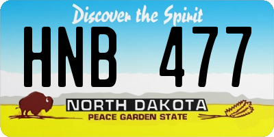 ND license plate HNB477