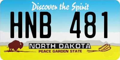 ND license plate HNB481