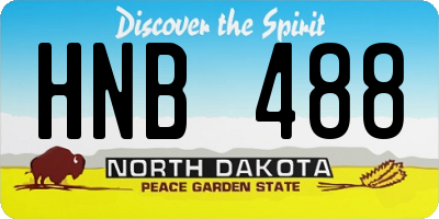 ND license plate HNB488