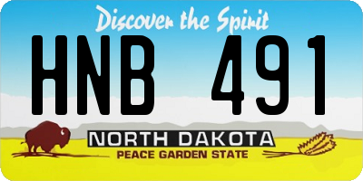 ND license plate HNB491
