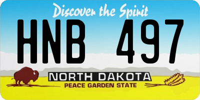 ND license plate HNB497