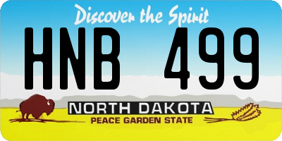 ND license plate HNB499