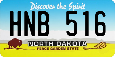 ND license plate HNB516