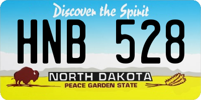 ND license plate HNB528