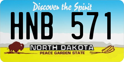 ND license plate HNB571