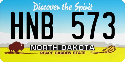 ND license plate HNB573