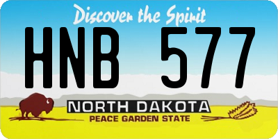 ND license plate HNB577