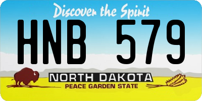 ND license plate HNB579