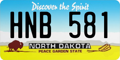 ND license plate HNB581