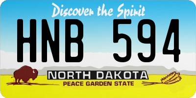 ND license plate HNB594