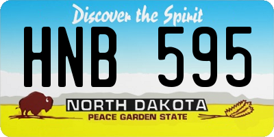 ND license plate HNB595