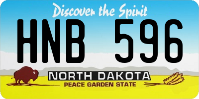 ND license plate HNB596