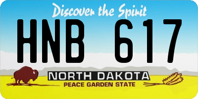 ND license plate HNB617