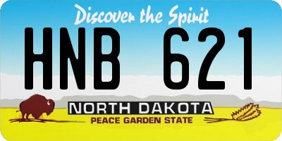 ND license plate HNB621