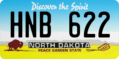 ND license plate HNB622