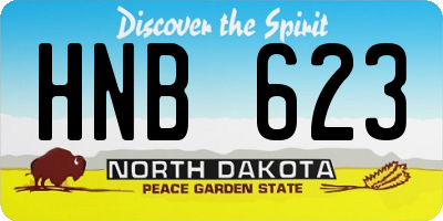 ND license plate HNB623