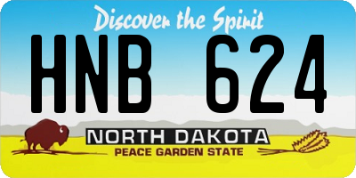ND license plate HNB624