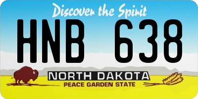 ND license plate HNB638