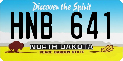 ND license plate HNB641