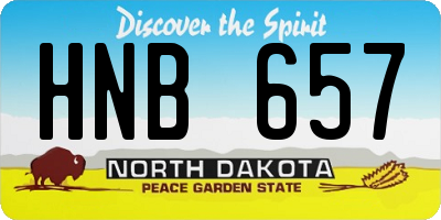 ND license plate HNB657