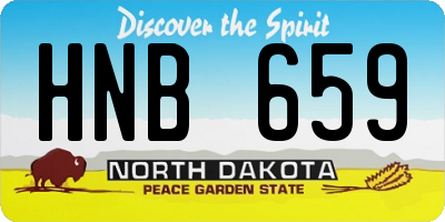 ND license plate HNB659