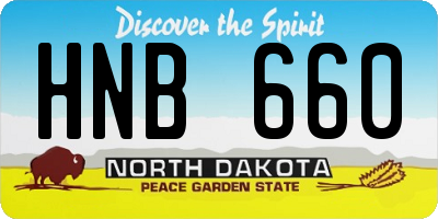 ND license plate HNB660
