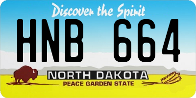 ND license plate HNB664