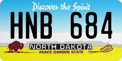 ND license plate HNB684