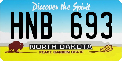ND license plate HNB693