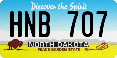 ND license plate HNB707