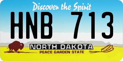 ND license plate HNB713