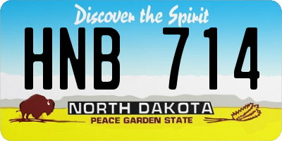 ND license plate HNB714