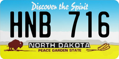 ND license plate HNB716