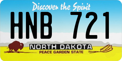 ND license plate HNB721