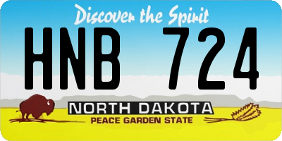 ND license plate HNB724