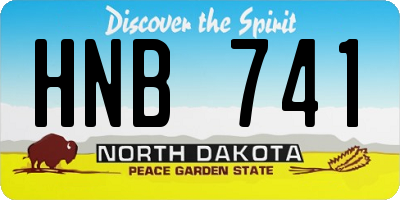 ND license plate HNB741
