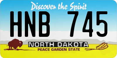 ND license plate HNB745