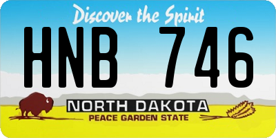 ND license plate HNB746