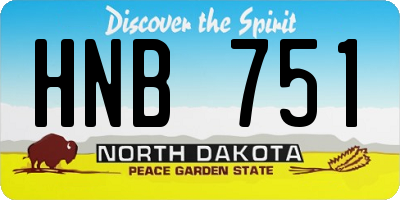 ND license plate HNB751