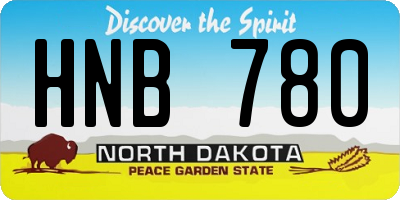 ND license plate HNB780