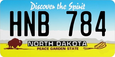 ND license plate HNB784
