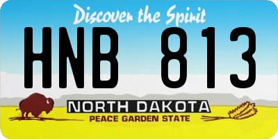 ND license plate HNB813