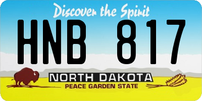 ND license plate HNB817