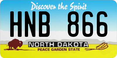 ND license plate HNB866